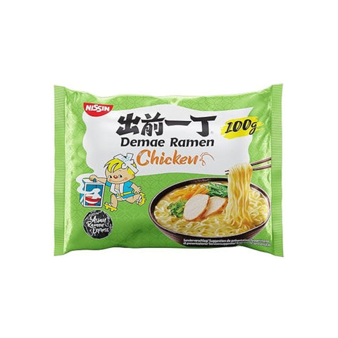 Nissin Demae Ramen Instant Nudeln Huhn 100g-verpackung