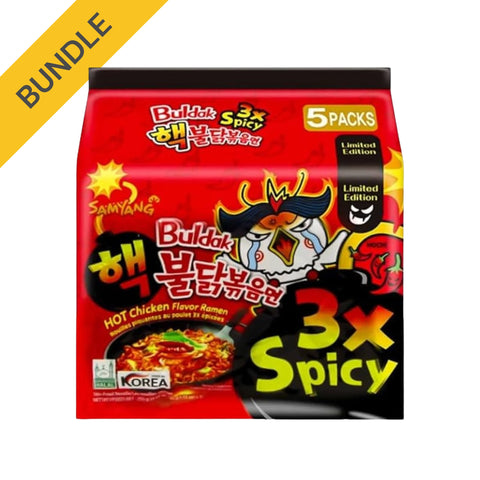 Samyang 3x Extreme Hot Chicken Buldak Ramen 5 x 140g