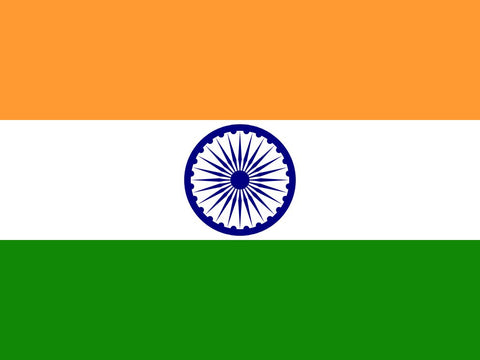 Flagge und Lebensmittel aus Indien