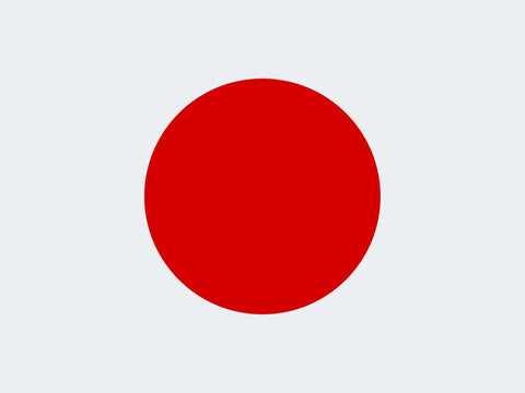 Flagge und Lebensmittel aus Japan