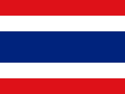 Flagge und Produkte aus Thailand